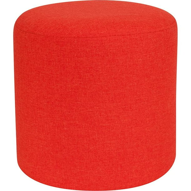 Flash Furniture Barrington Upholstered Round Ottoman Pouf in Black Fabric Flash Furniture Barrington Upholstered Round Ottoman Pouf in Black Fabric